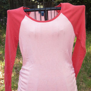 Old Navy Maternity Coral Baseball Sweater